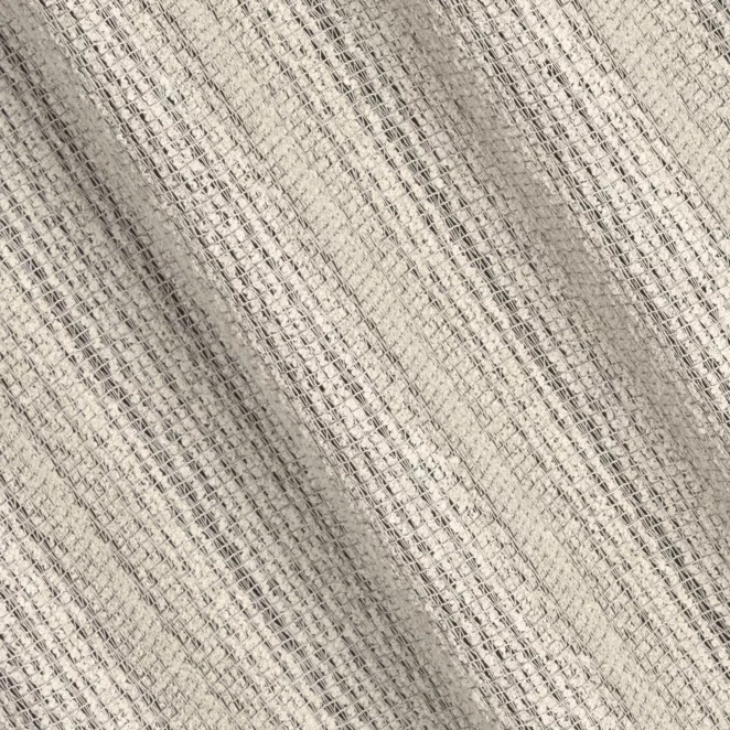 M200/2 Firana szyta na taśmie 5 cm naturalna siatka w stylu eko z efektem melanżu wykończona obciążnikiem