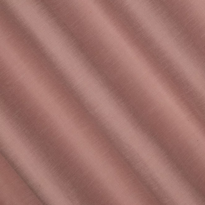 L130/7 Zasłona szyta na taśmie 5 cm pudrowo różowa o naturalnym, gęstym splocie w stylu eko