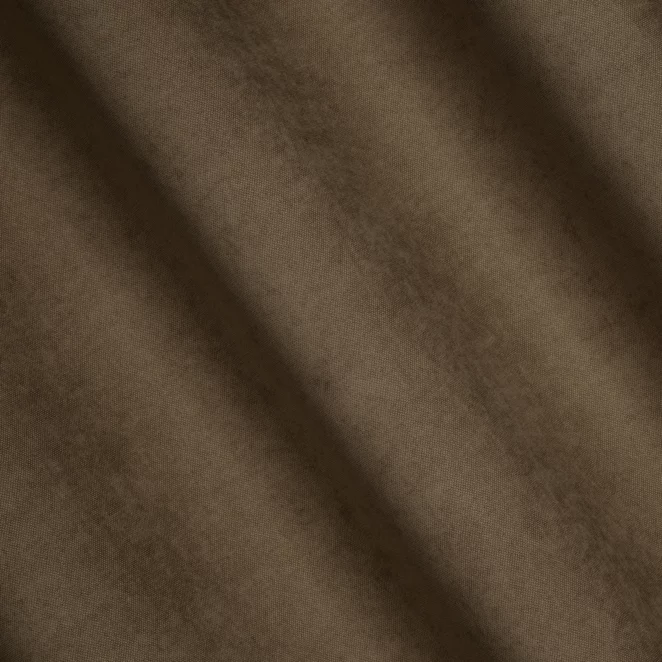 L56/6 Zasłona szyta na taśmie 5 cm ADESSA ciemnobrązowa z miękkiej tkaniny o welurowej strukturze