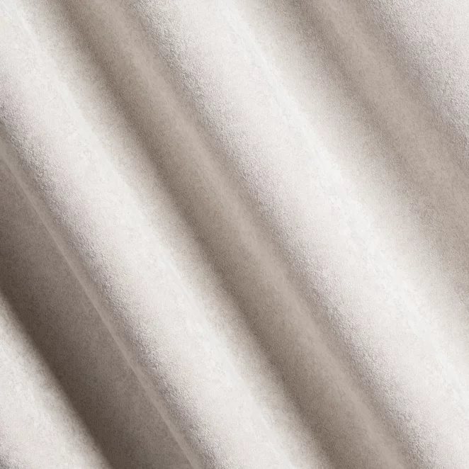 H167/4 Zasłona szyta na taśmie 5 cm VISCAYA beżowa z melanżowej i miłej w dotyku tkaniny