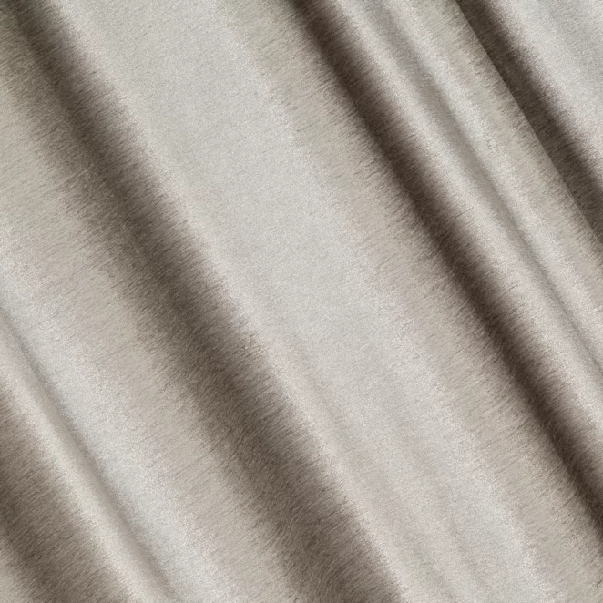 L59/2 Zasłona szyta na taśmie 5 cm TEXTURE 2 oliwkowo srebrna z miękkiej tkaniny szenilowej z błyszczącym nadrukiem