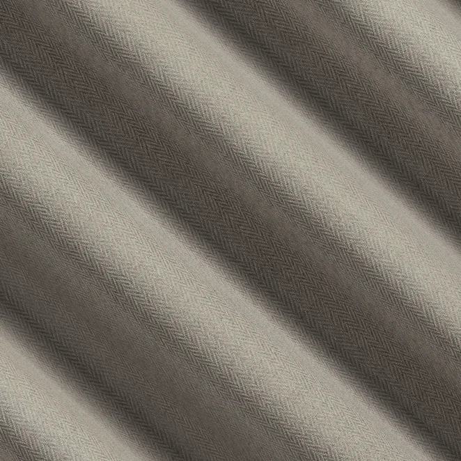 R232/5 Zasłona szyta na taśmie 5 cm popielata z tkaniny z jodełkowym wzorem geometrycznym