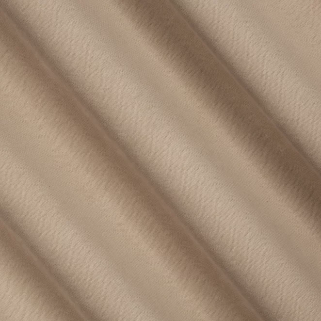 L129/2 Zasłona szyta na taśmie 5 cm beżowa z miękkiej tkaniny o welurowej strukturze