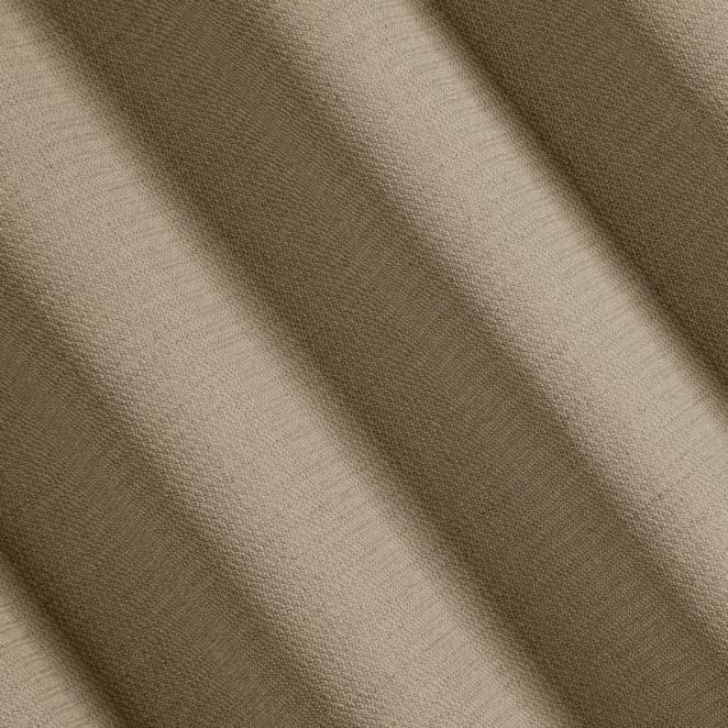 R226/9 Zasłona szyta na taśmie 5 cm jasnobrązowa z tkaniny o naturalnym splocie z efektem melanżu