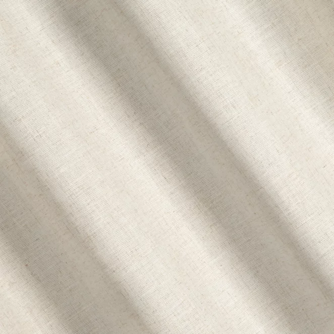 H232/2 Zasłona szyta na taśmie 5 cm jasnobeżowa z tkaniny o naturalnym splocie z dodatkiem lnu