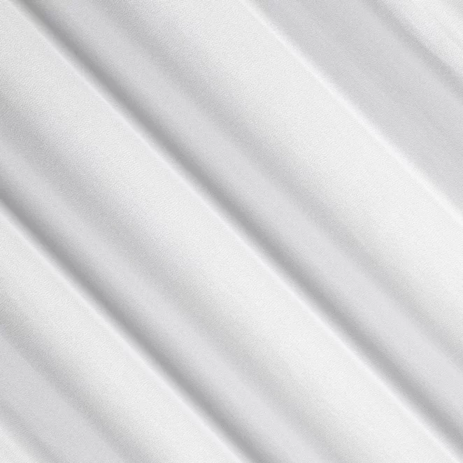E118/2 Zasłona szyta na taśmie 5 cm biała z tkaniny strukturalnej z delikatnym połyskiem