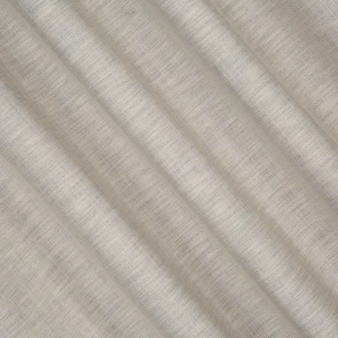 R216/4 Zasłona szyta na taśmie 5 cm szarobeżowa z tkaniny z dodatkiem lnu, z melanżowym splotem ekologiczna