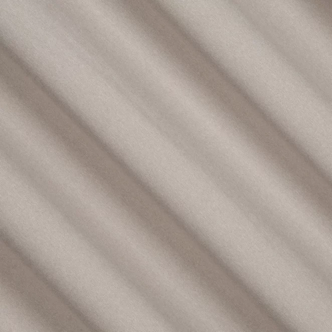 R129/1 Zasłona szyta na taśmie 5 cm jasnobeżowa z miękkiej tkaniny o naturalnym splocie w stylu ekologicznym