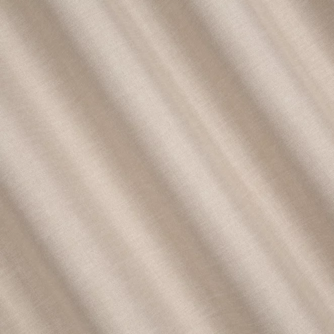 L180/19 Zasłona szyta na taśmie 5 cm beżowa z tkaniny zaciemniającej typu dimout o naturalnym splocie, z efektem melanżu