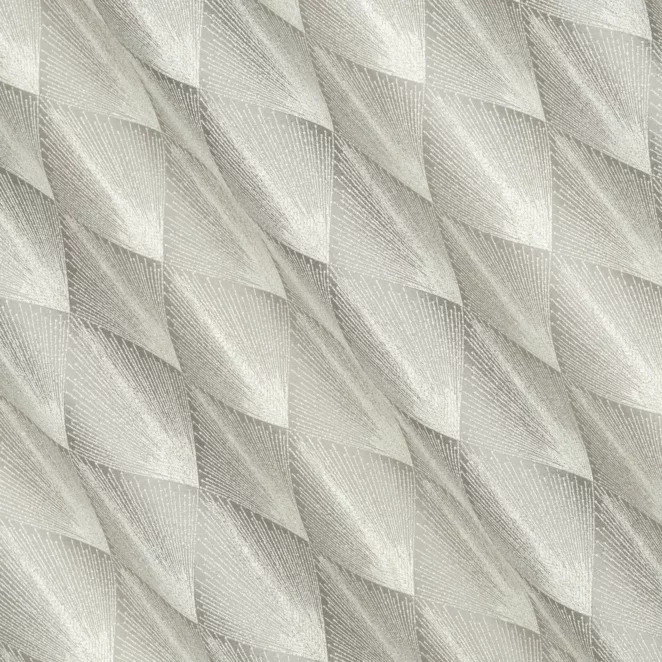 R181/2 Zasłona szyta na taśmie 5 cm beżowo złota z tkaniny w elegancki geometryczny wzór z błyszczącą nicią