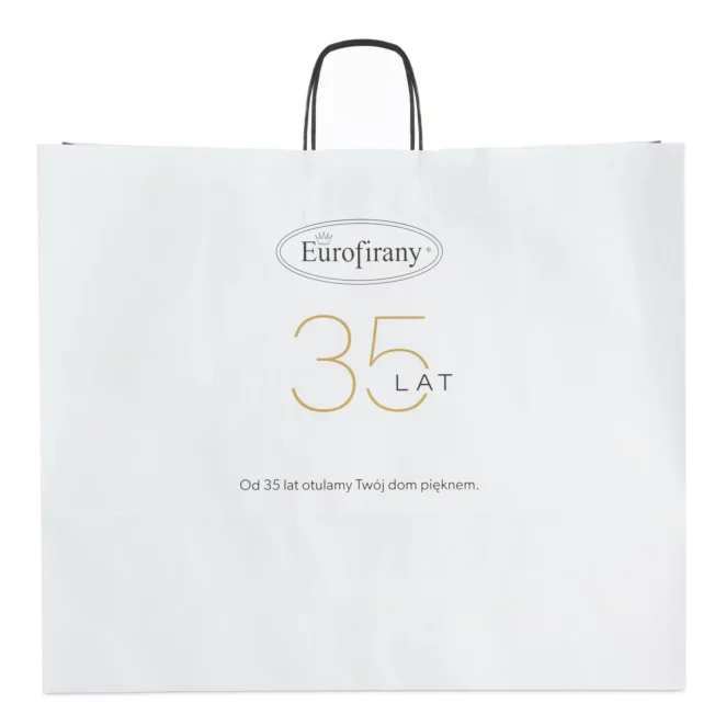 Torba prezentowa EUROFIRANY biało czarna duża 54x15x46 cm