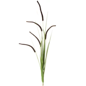 Trawa sztuczna z długimi kłosami brązowo, zielona 53 cm