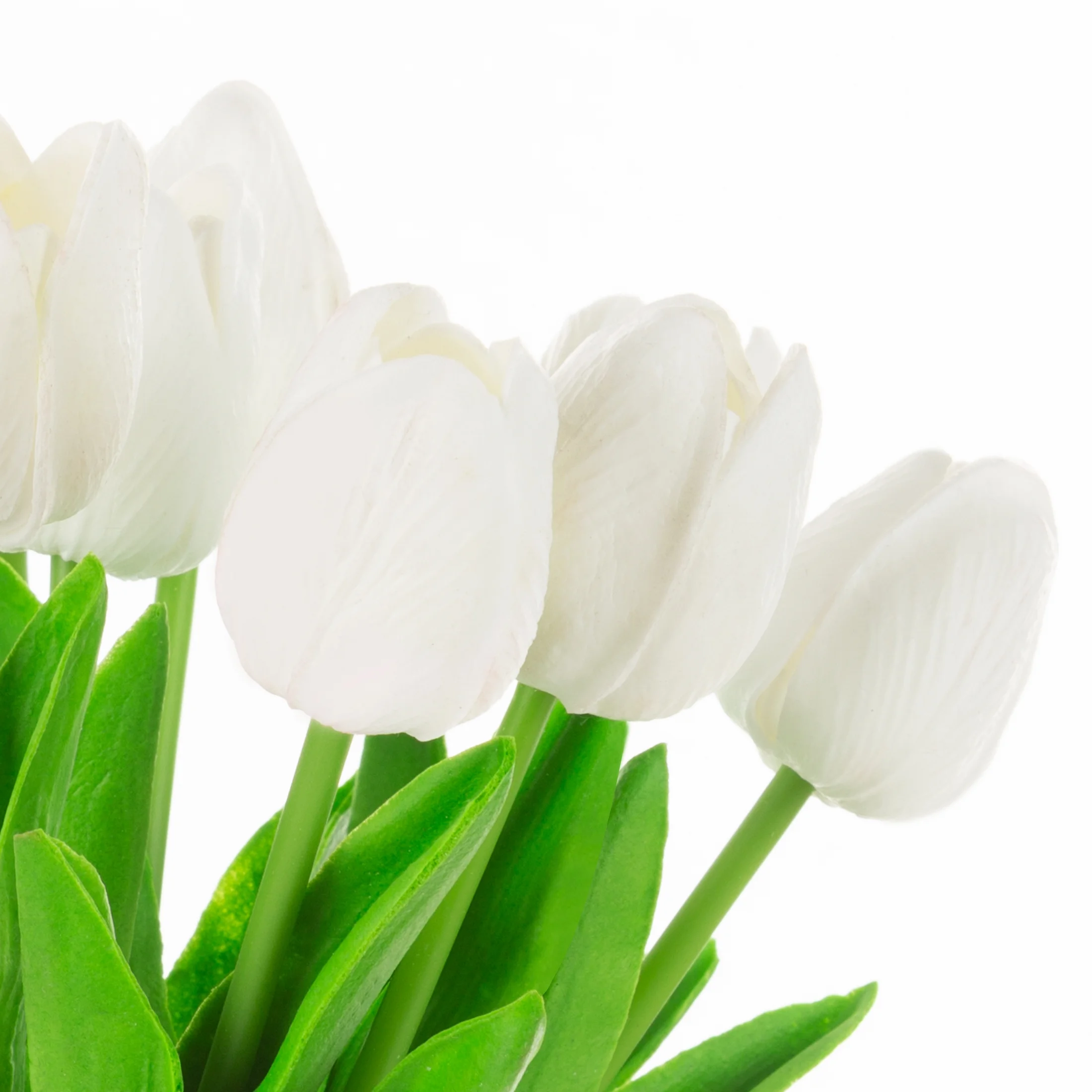 Kwiat sztuczny biały bukiet tulipanów 31 cm