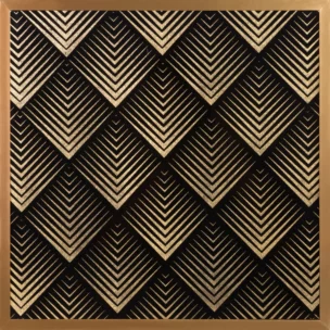 Obraz geometryczny czarny ze złotym błyszczącym nadrukiem w złotej ramie 53x53 cm VICTORIA 2 LIMITED COLLECTION