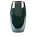 Wazon ceramiczny zielono-złoty o lśniącej powierzchni 19x12x35 cm AMORA 2