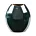Wazon ceramiczny zielono-złoty o lśniącej powierzchni 22x12x25 cm AMORA 2