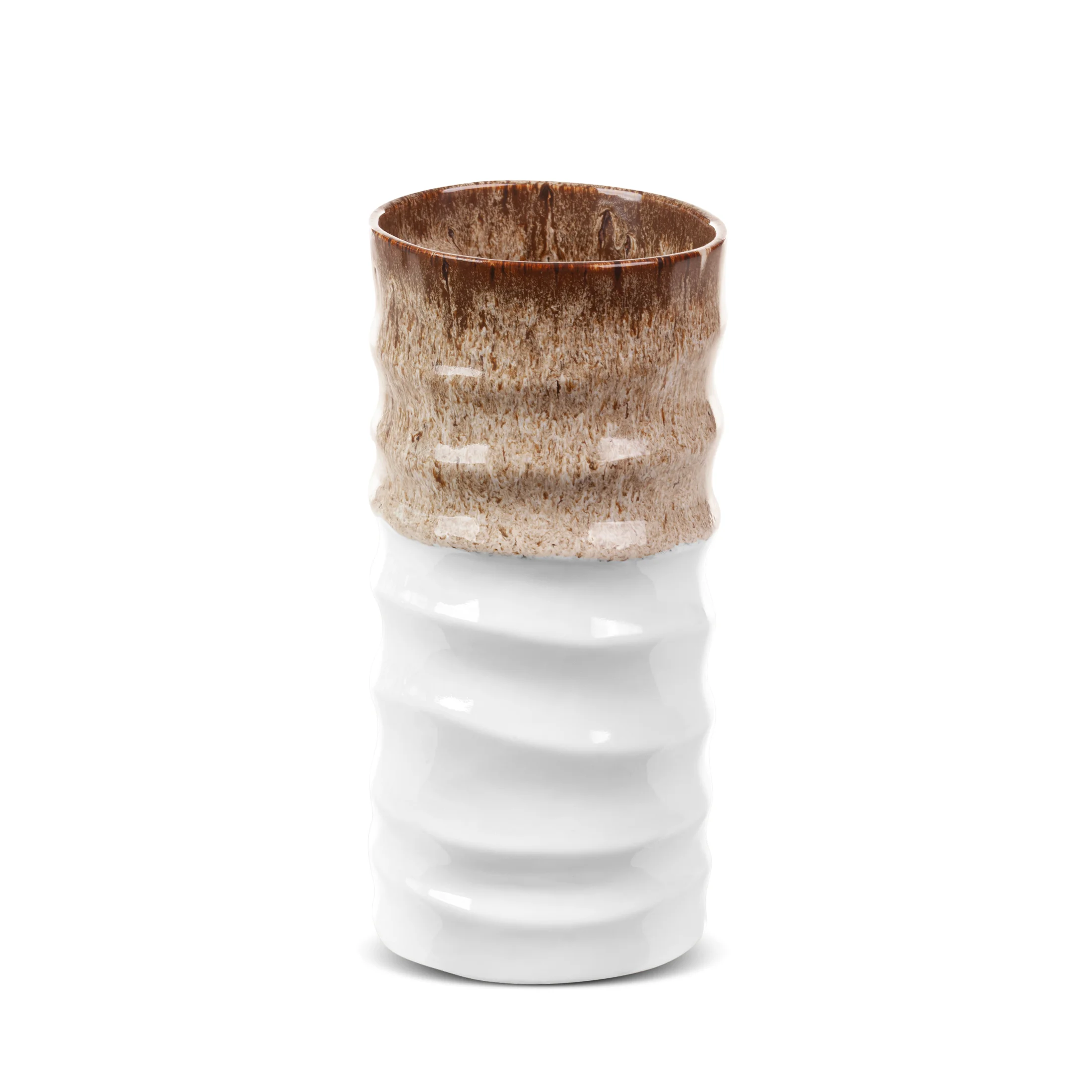 Wazon ceramiczny ERINA z wytłaczanym wzorem