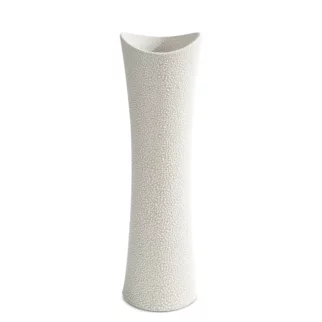 Wazon ceramiczny kremowy z efektem rosy 11x7x40 cm RISO