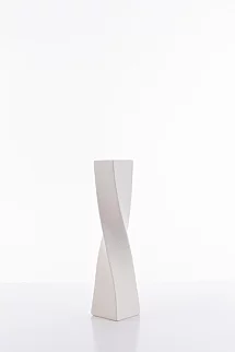 Wazon ceramiczny kremowy z efektem rosy 9x9x39 cm RISO
