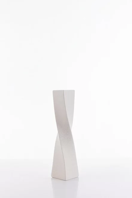 Wazon ceramiczny kremowy z efektem rosy 9x9x39 cm RISO