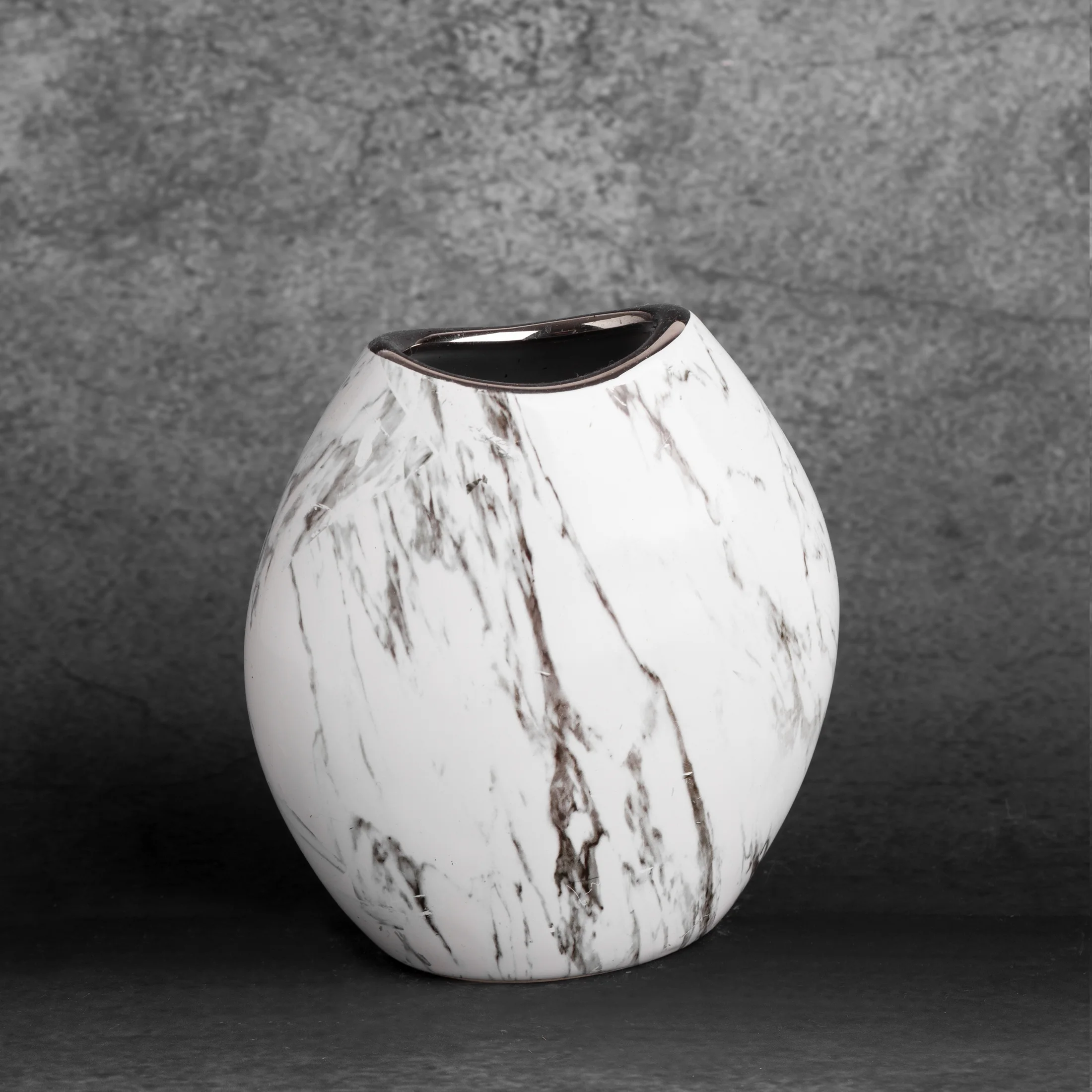 Wazon ceramiczny SANA z marmurkowym wzorem