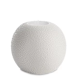 Świecznik ceramiczny kremowy z efektem rosy średnica 9x8 cm RISO