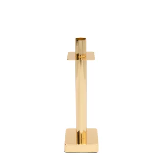 Świecznik metalowy złoty dekoracyjny w minimalistycznym stylu 8x8x26 cm LORI