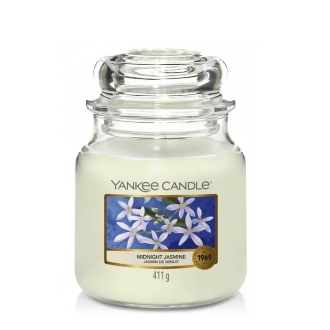YANKEE CANDLE - Średnia świeca zapachowa w słoiku - Midnight Jasmine