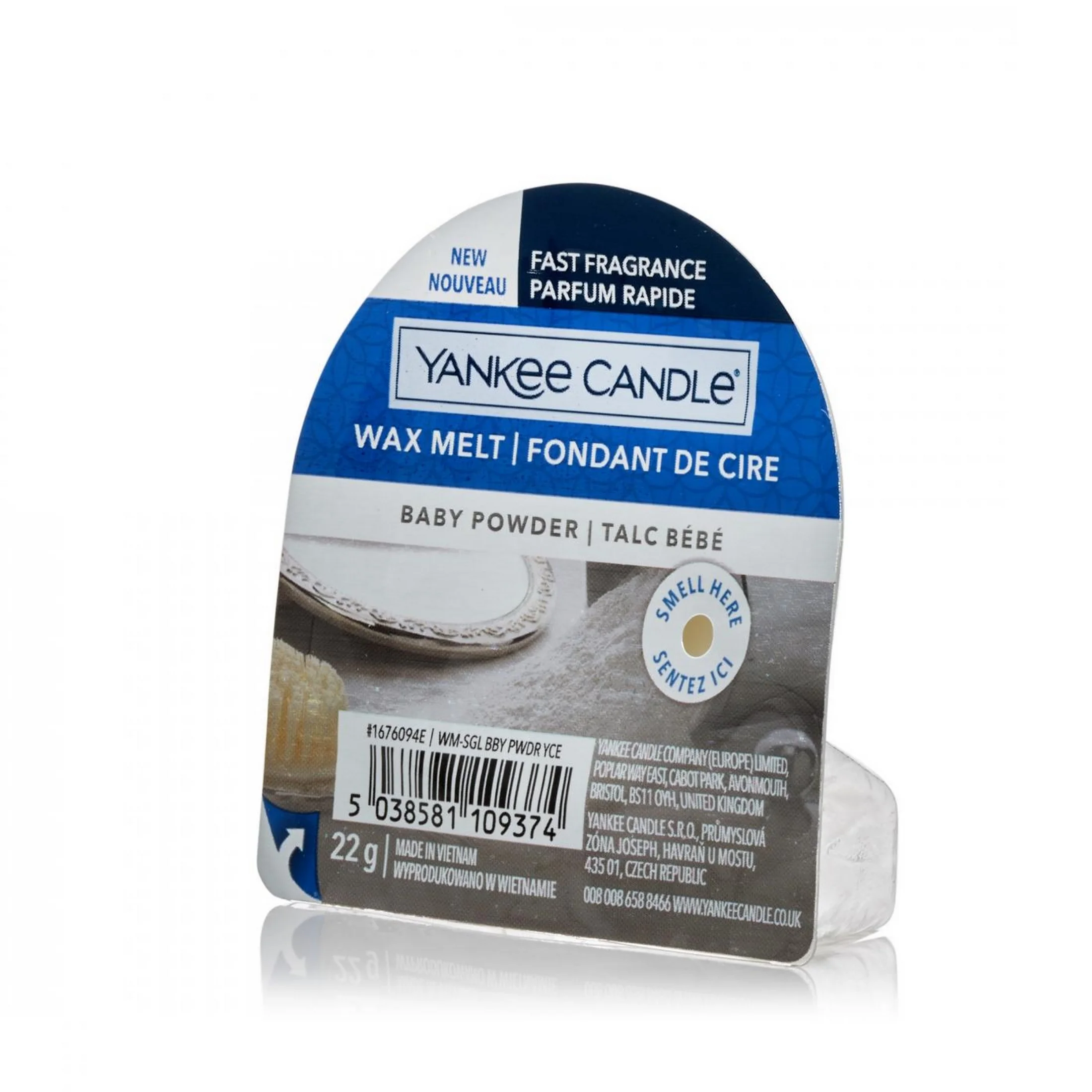 Wosk zapachowy do kominka kolor biały YANKEE CANDLE - Baby Powder