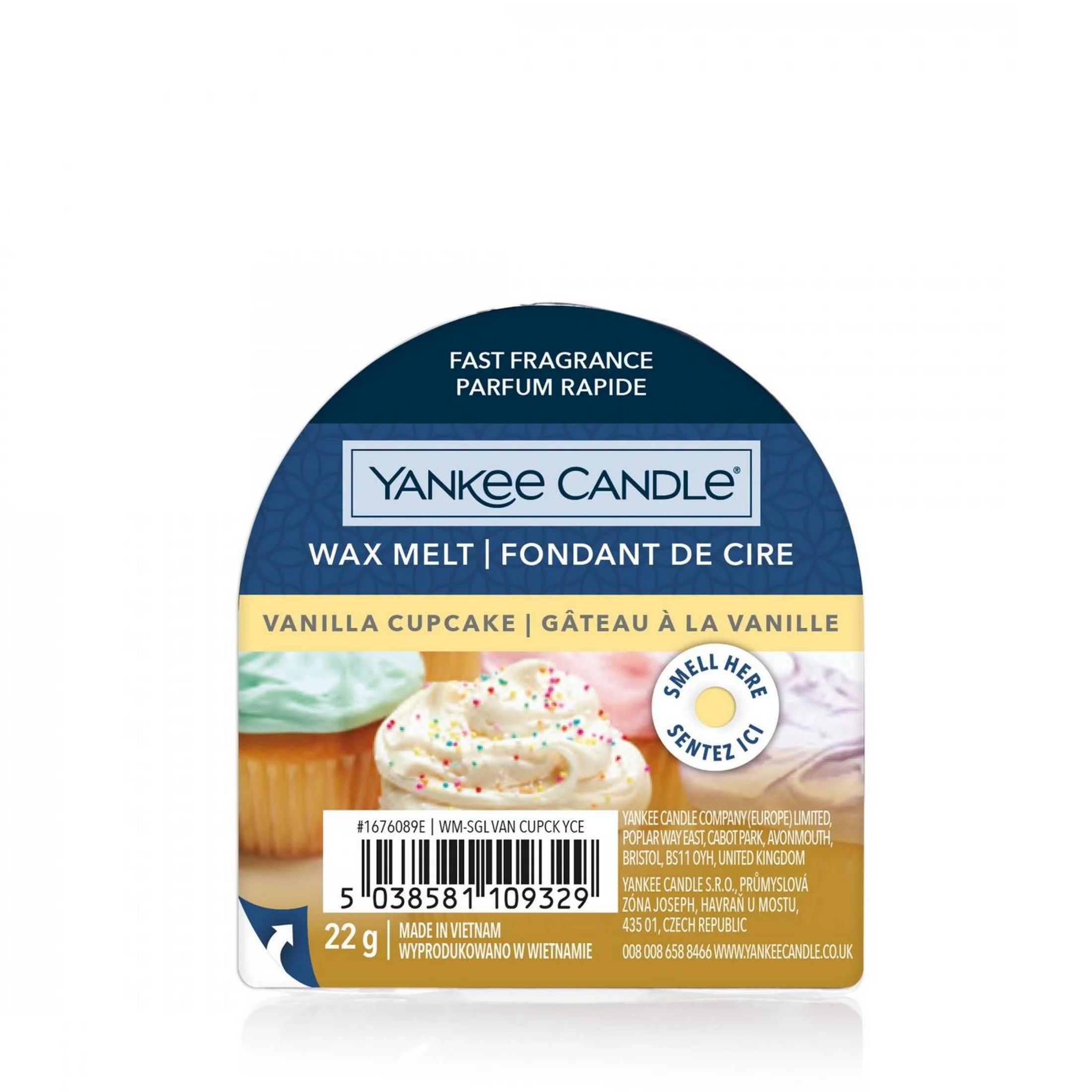 Wosk zapachowy do kominka kolor kremowy YANKEE CANDLE - Vanilla Cupcake