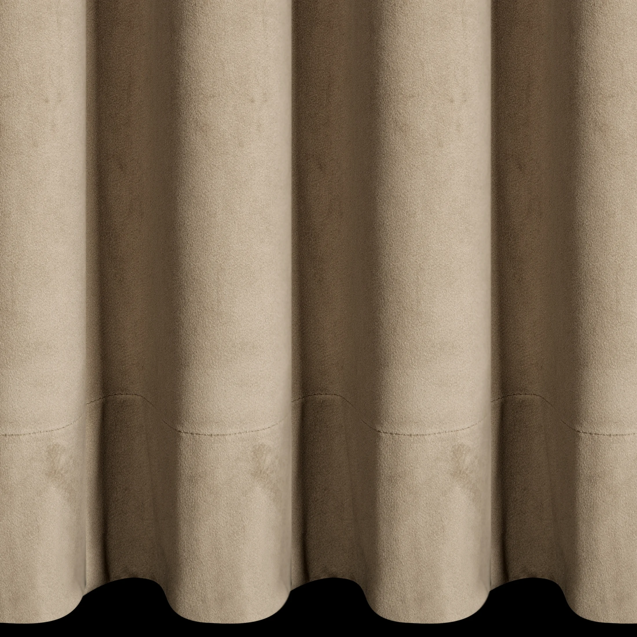 Zasłona beżowa 40x270 cm welwetowa flex 1:2