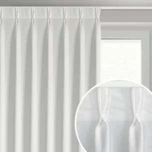 Zasłona biała z welwetowej tkaniny 80x270 cm (wymiar podany na gotowo) system flex - MELANIE