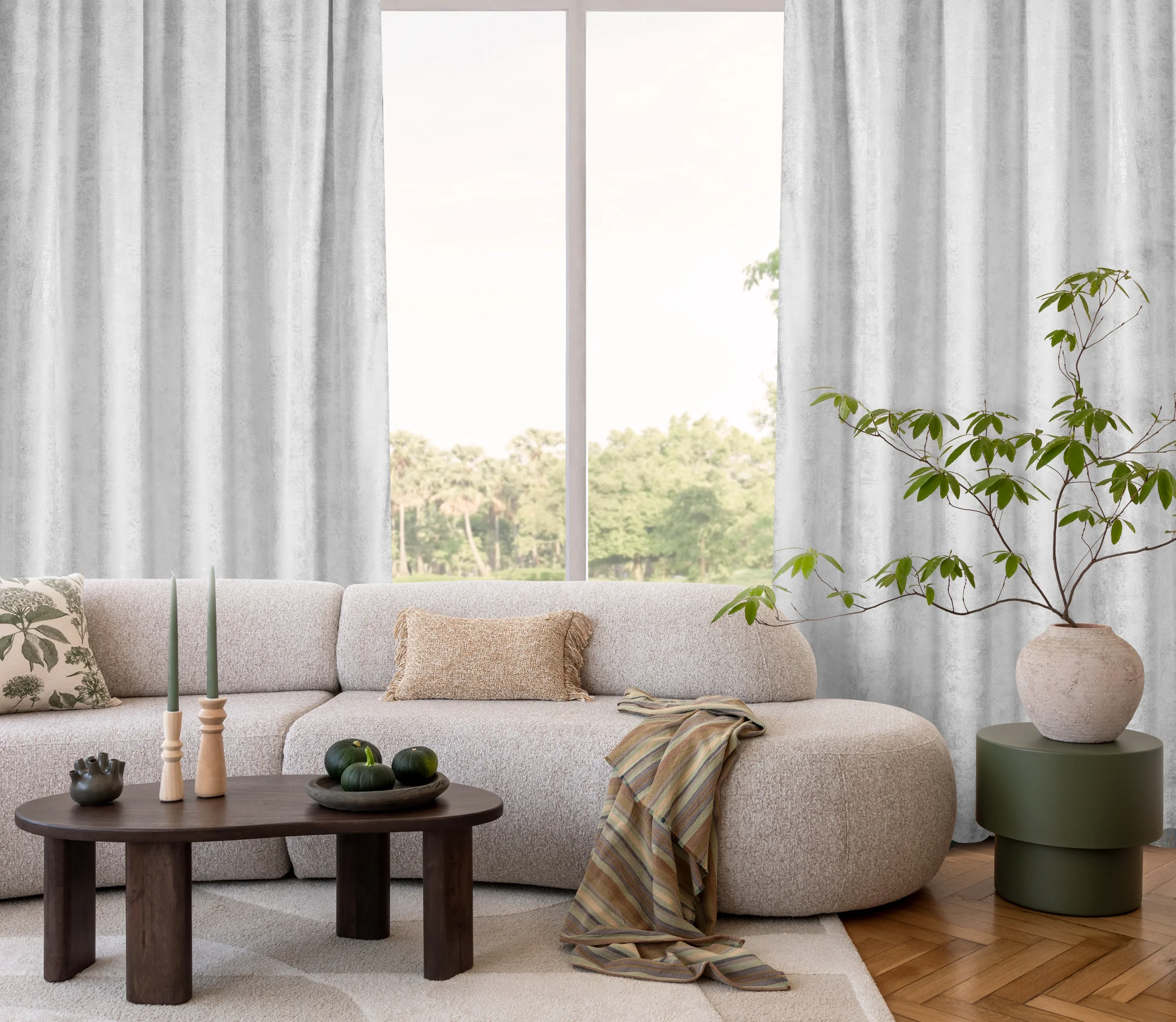 Zasłona biało, srebrna welwetowa z nakrapianym nadrukiem 135x270 cm taśma - AVENA