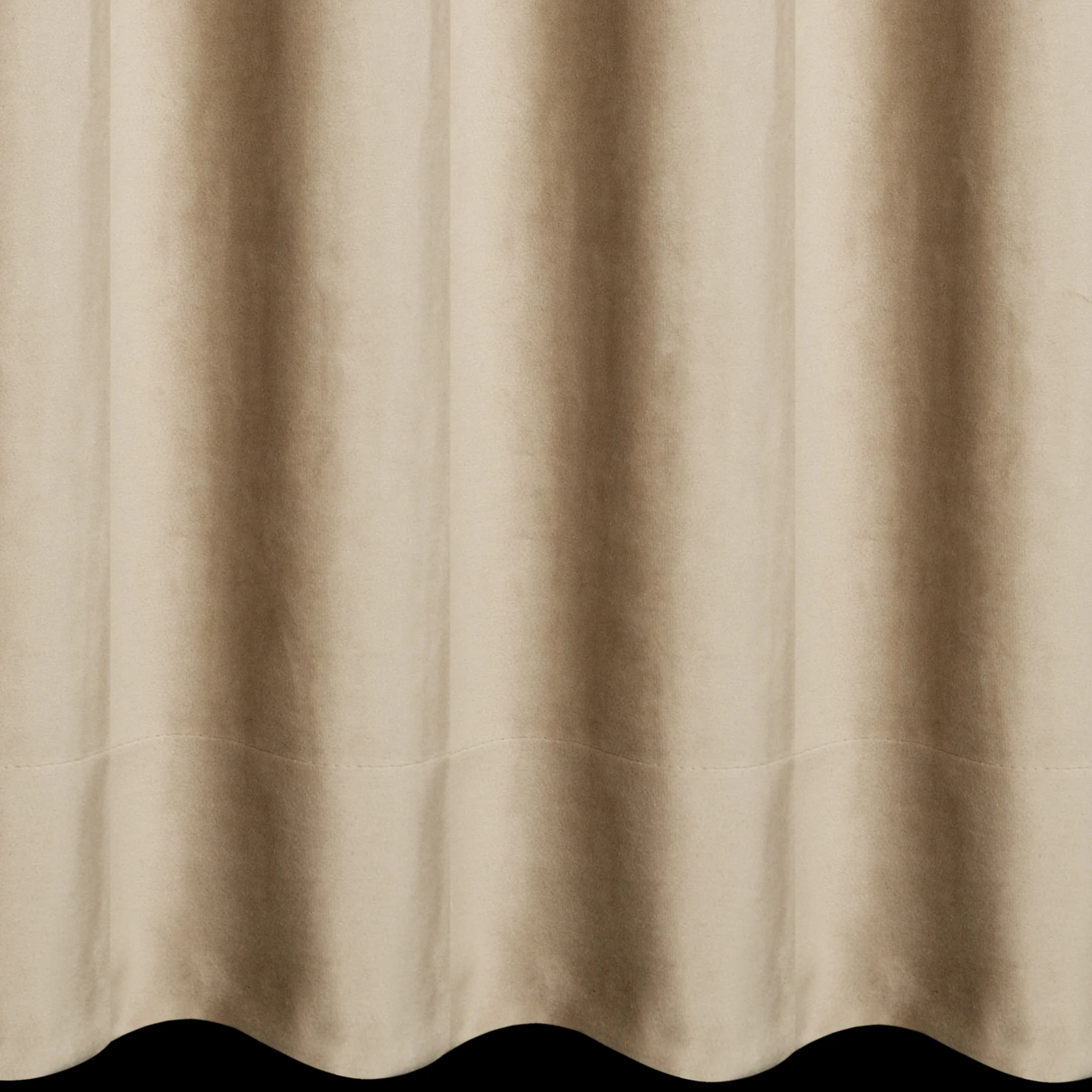 Zasłona jasnobeżowa 140x258 cm welwetowa flex 1:2