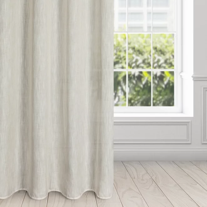 Zasłona naturalna z dodatkiem lnu w stylu eko 140x250 cm przelotka - LATIKA