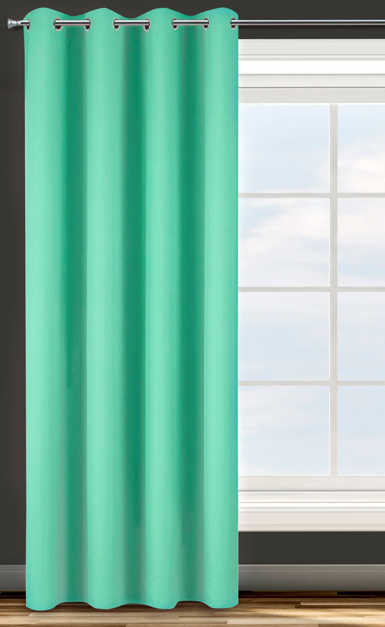 Zasłona miętowa gładka, matowa 140x250 cm przelotka - ADORE - Design 91