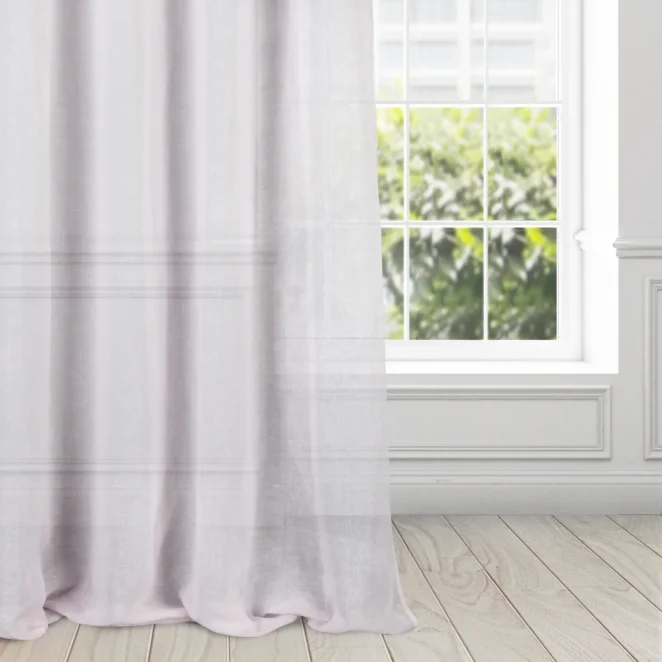 Zasłona różowa w stylu eko 140x250 cm przelotka - PAOLA