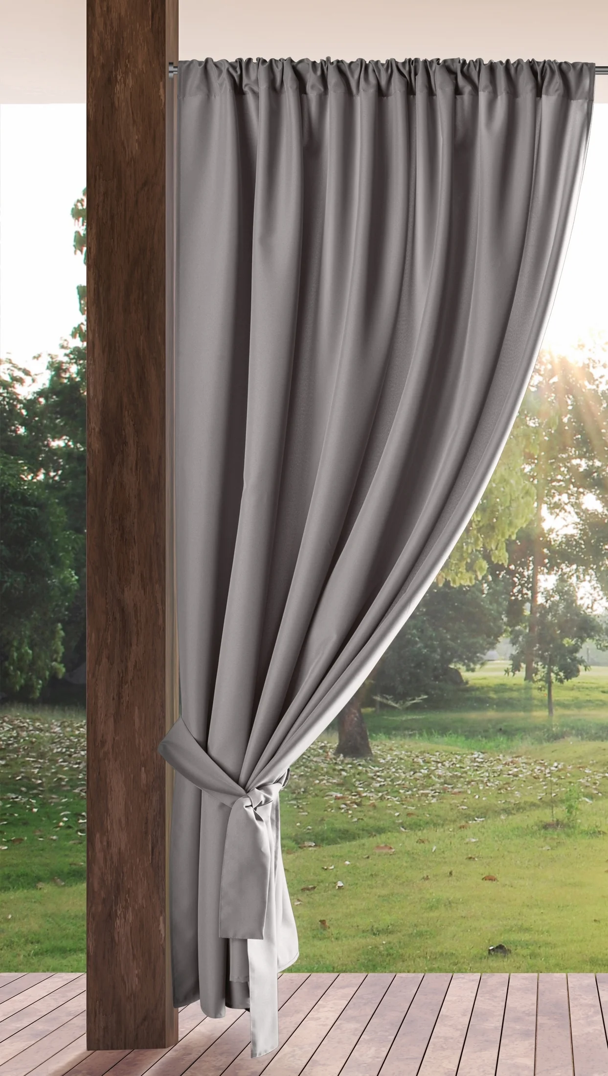 Zasłona stalowa z wodoodpornej tkaniny idealna do ogrodu i na taras 155x200 cm tunel - GARDEN