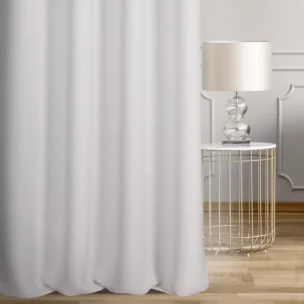 Zasłona szyta na taśmie 8 cm naturalna z tkaniny o naturalnym splocie w stylu eko