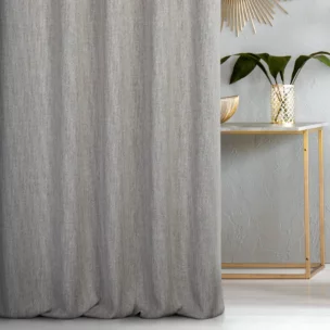 Zasłona szyta na taśmie fala beżowa o naturalnym splocie w melanżowych odcieniach
