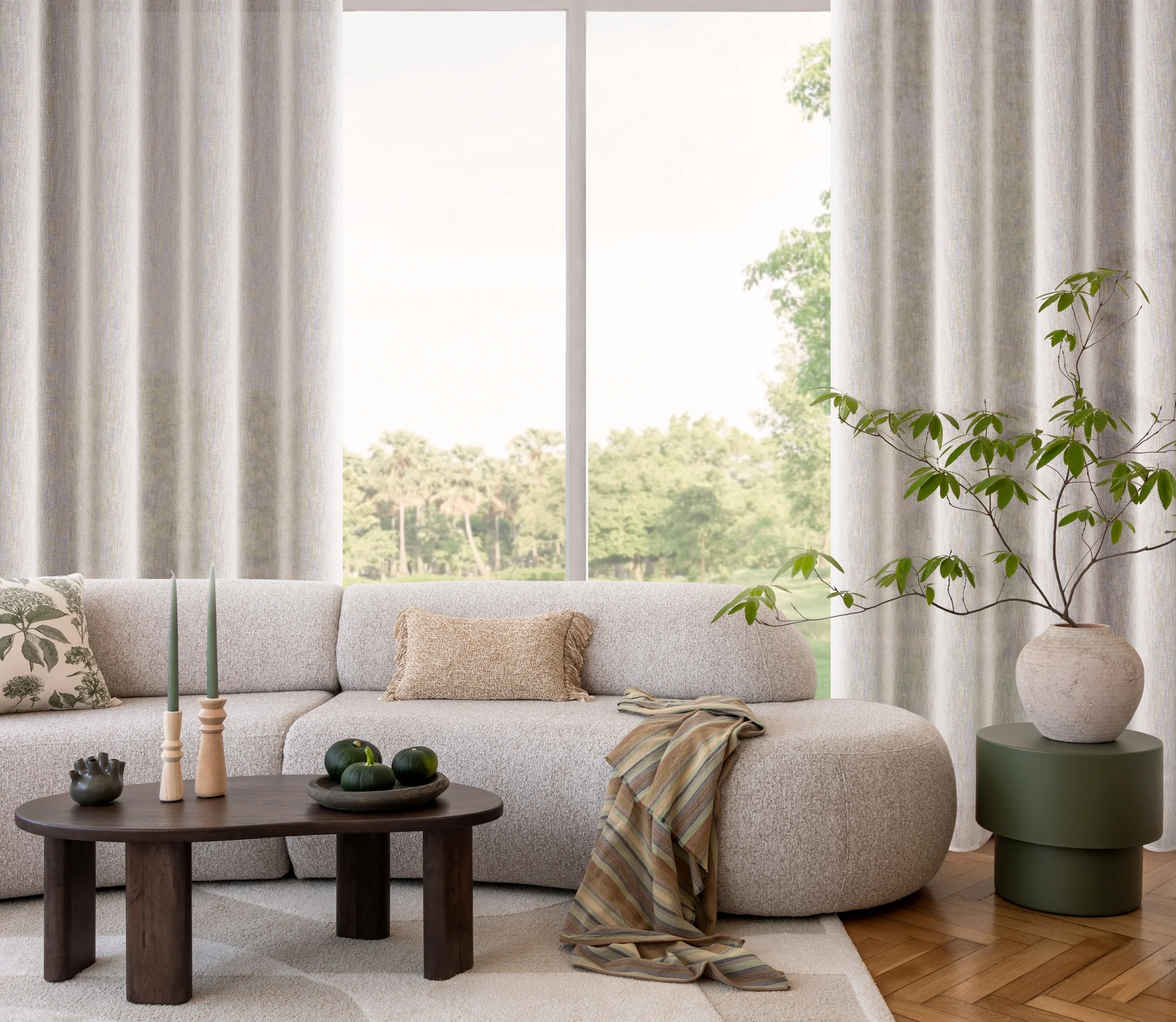 Zasłona w stylu eko różowa z efektem deszczyku 140x250 cm przelotki - ANGELICA