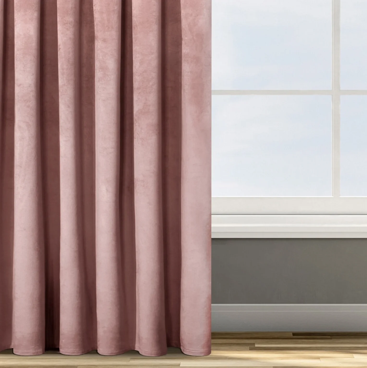 Zasłona welwetowa ciemnoróżowa 140x270 cm taśma - ROSA Design 91